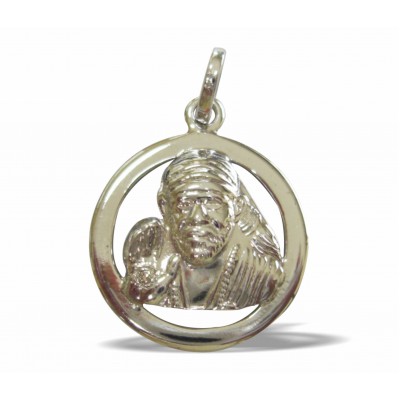 Sai Baba Pendant in Silver