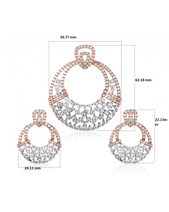 Vikki Diamond Pendant & Earrings set in gold