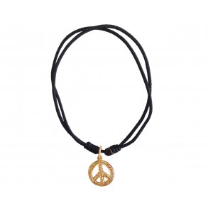 Peace Sign Charm Gold