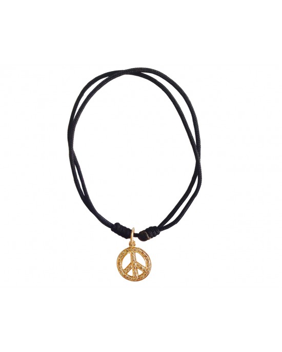 Peace Sign Charm Gold