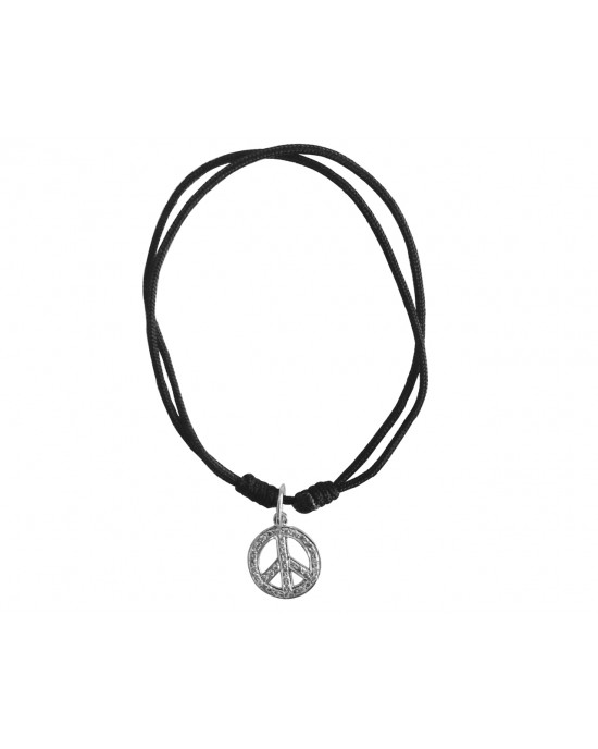 Peace Sign Charm Silver