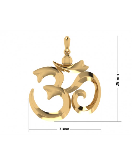 Stylish Om Gold Pendant