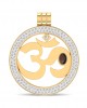 Om Gold Pendant With Diamonds