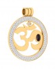 Om Gold Pendant With Diamonds