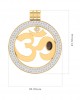 Om Gold Pendant With Diamonds