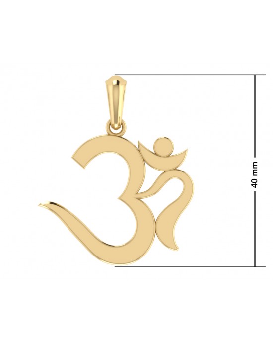 Elegant Om Gold Pendant