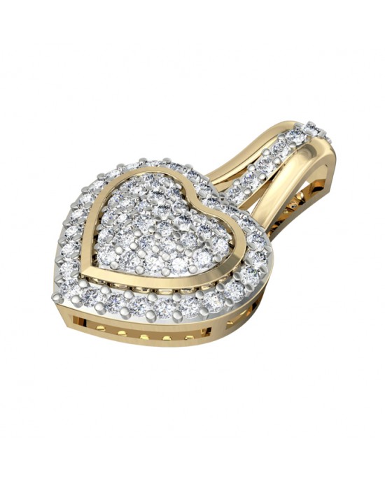 Adorable Heart Pendant with diamonds