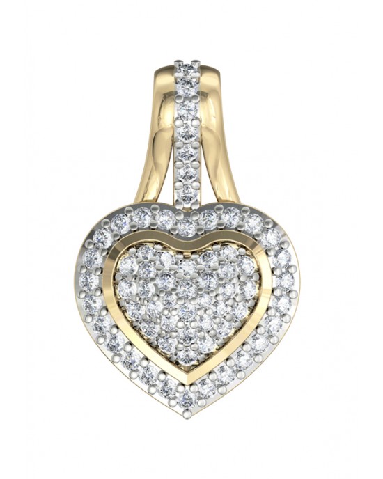 Adorable Heart Pendant with diamonds