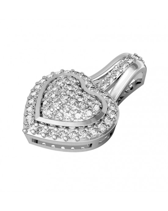 Adorable Heart Pendant with diamonds