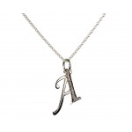 Alphabet A pendant with Diamonds