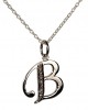 Alphabet B pendant with Diamonds