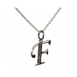 Alphabet F pendant with diamonds