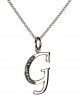 Alphabet G pendant with diamonds