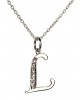 Alphabet L pendant with diamonds