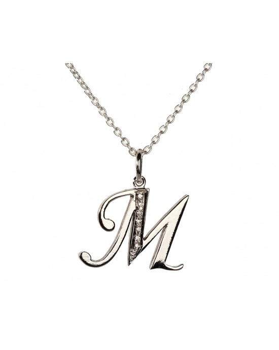 Disney Winnie The Pooh Inspired Diamond Letter 'M' Alphabet Necklace 1/20  CTTW | Disney Fine Jewelry – Disney Jewels