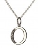 Alphabet O pendant with diamonds