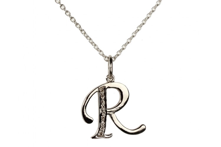 Buy Alphabet R pendant with diamonds Online in India at Best Price -  Jewelslane