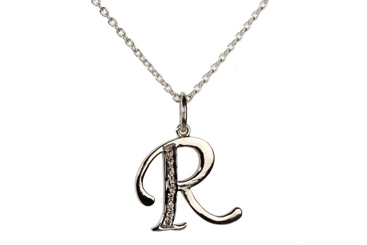 Buy Alphabet R pendant with diamonds Online in India at Best Price - Jewelslane Buy Alphabet R pendant with diamonds Online in India at Best Price - Jewelslane