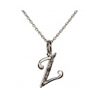 Alphabet Z pendant with diamonds