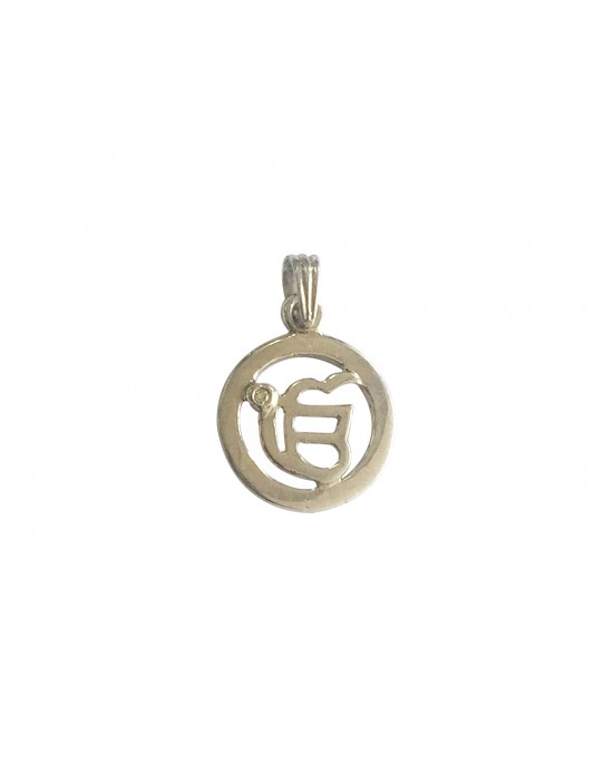 Ik Onkar Pendant in silver with diamond