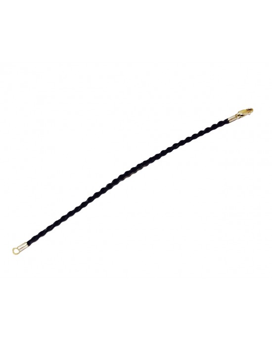 Capricorn Charm Pendant in 14K Gold with Diamonds on Leather Cord