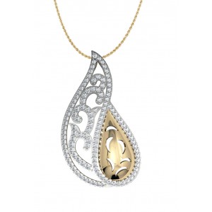 Contemporary Two tone diamond Pendant