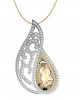 Contemporary Two tone diamond Pendant