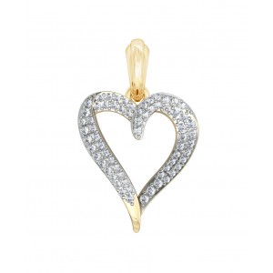 Delicate Diamond Heart Pendant 