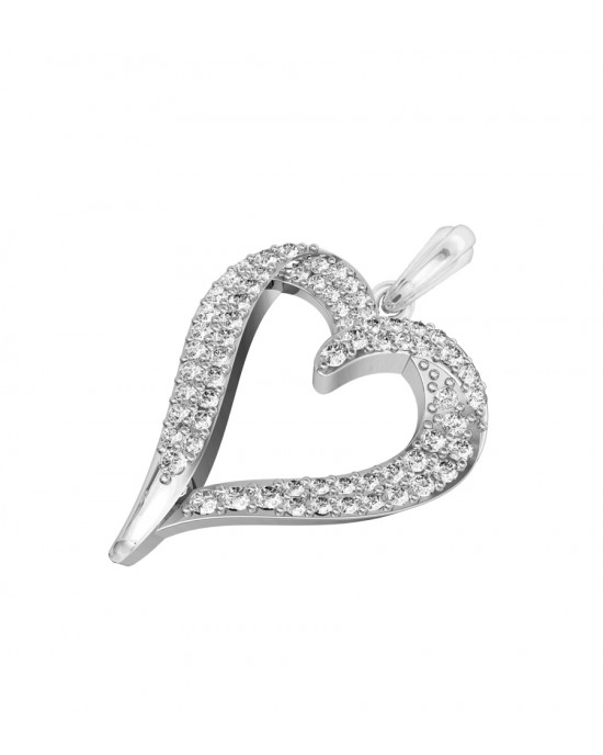 Delicate Diamond Heart Pendant 