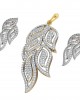 Designer Diamond leaf design Pendant & earring Set