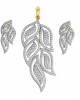 Designer Diamond leaf design Pendant & earring Set