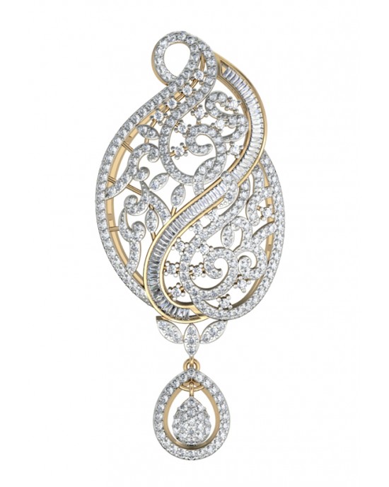 Fancy Diamond Pendant in Gold