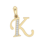 Gold Alphabet K charm