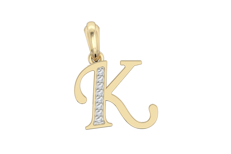 Buy Gold Alphabet K charm Online in India at Best Price - Jewelslane