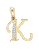 Gold Alphabet K charm