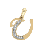 Gold Alphabet U charm