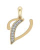 Gold Alphabet V charm