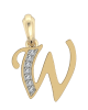 Gold Alphabet W charm