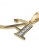 Gold Alphabet A charm