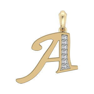 Gold Alphabet A charm