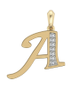 Gold Alphabet A charm