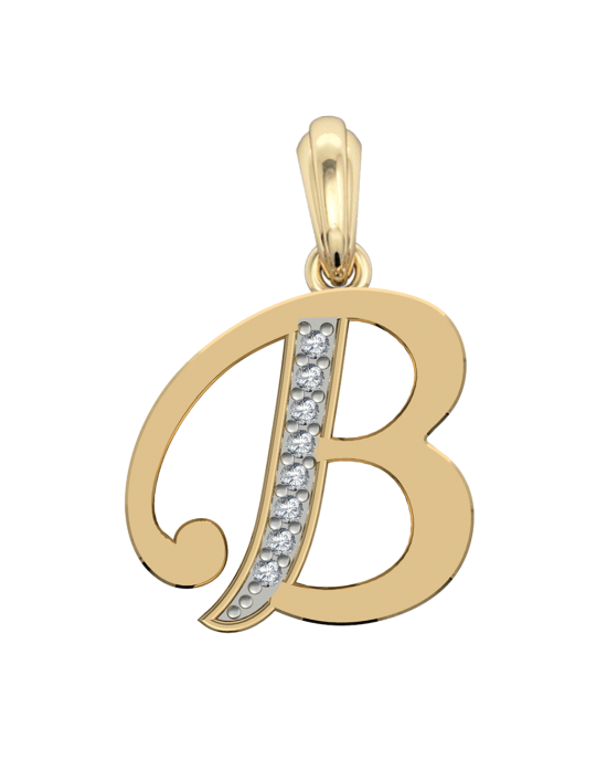 Gold Alphabet B charm