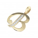 Gold Alphabet B charm