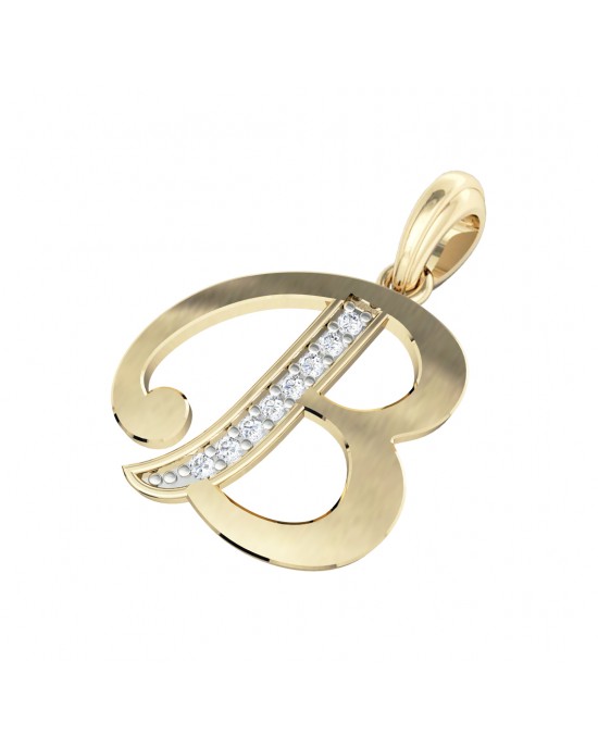 Gold Alphabet B charm