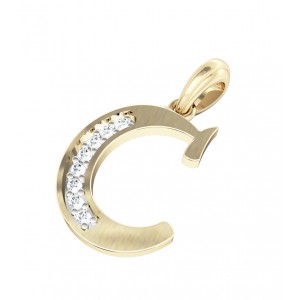 Gold Alphabet C charm