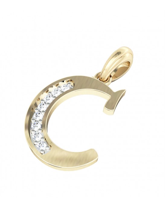 Gold Alphabet C charm