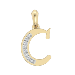 Gold Alphabet C charm