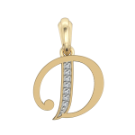 Gold Alphabet D charm