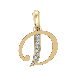 Gold Alphabet D charm