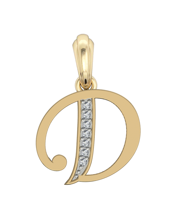 Gold Alphabet D charm